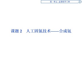 2019-2020人教版选修2 第1单元课题2　人工固氮技术——合成氨课件（44张）