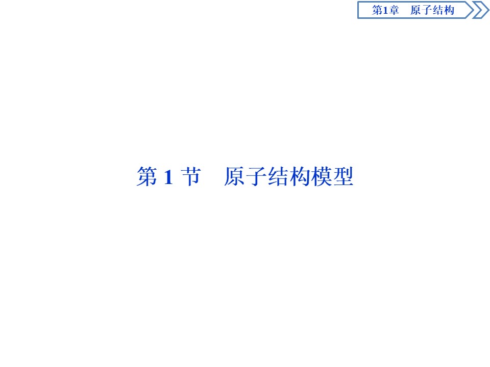 2019-2020学年鲁科版选修3 第1章第1节原子结构模型 课件（41张）第2页
