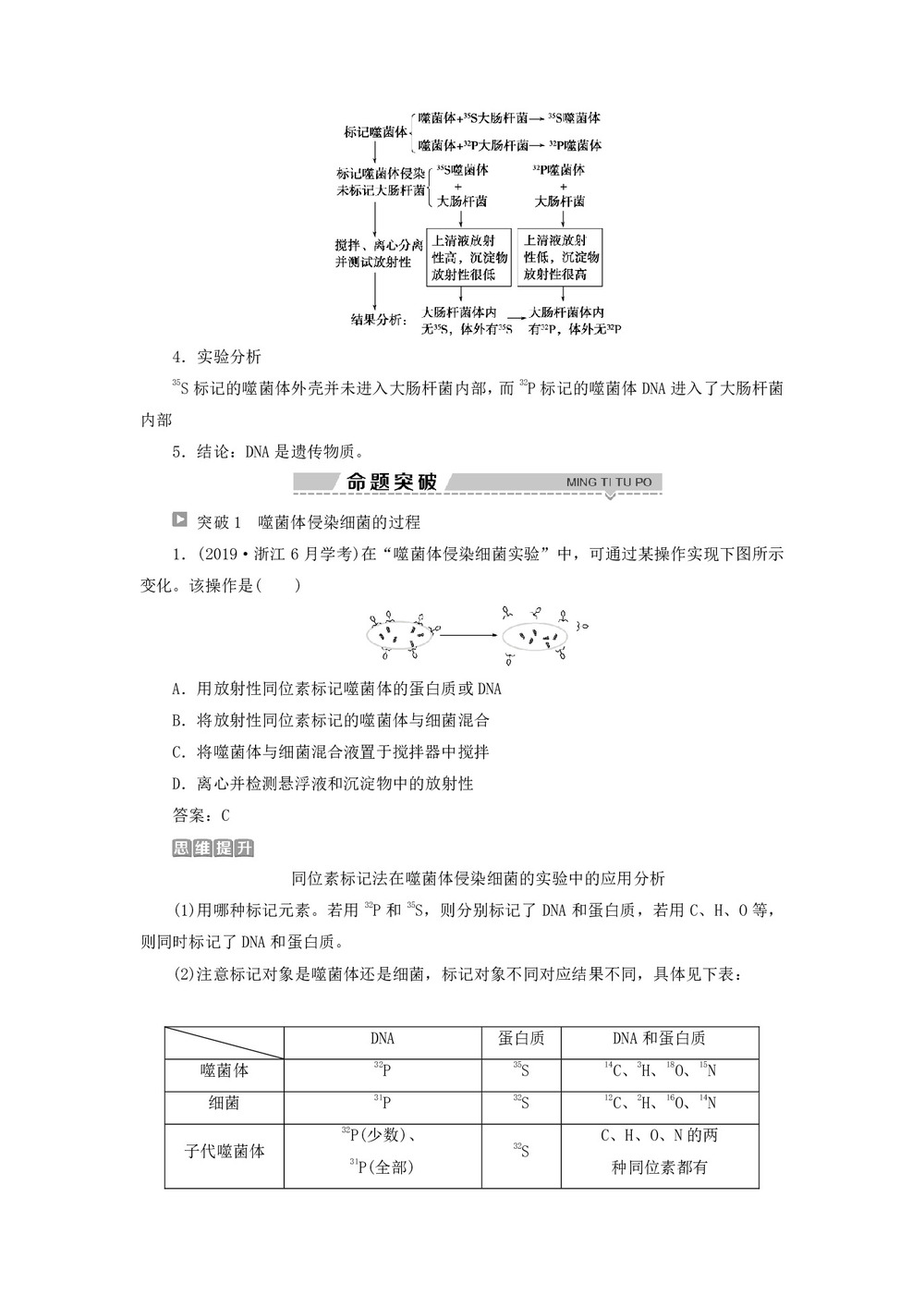 2019-2020学年 浙科版  必修二  核酸是遗传物质的证据 教案第3页