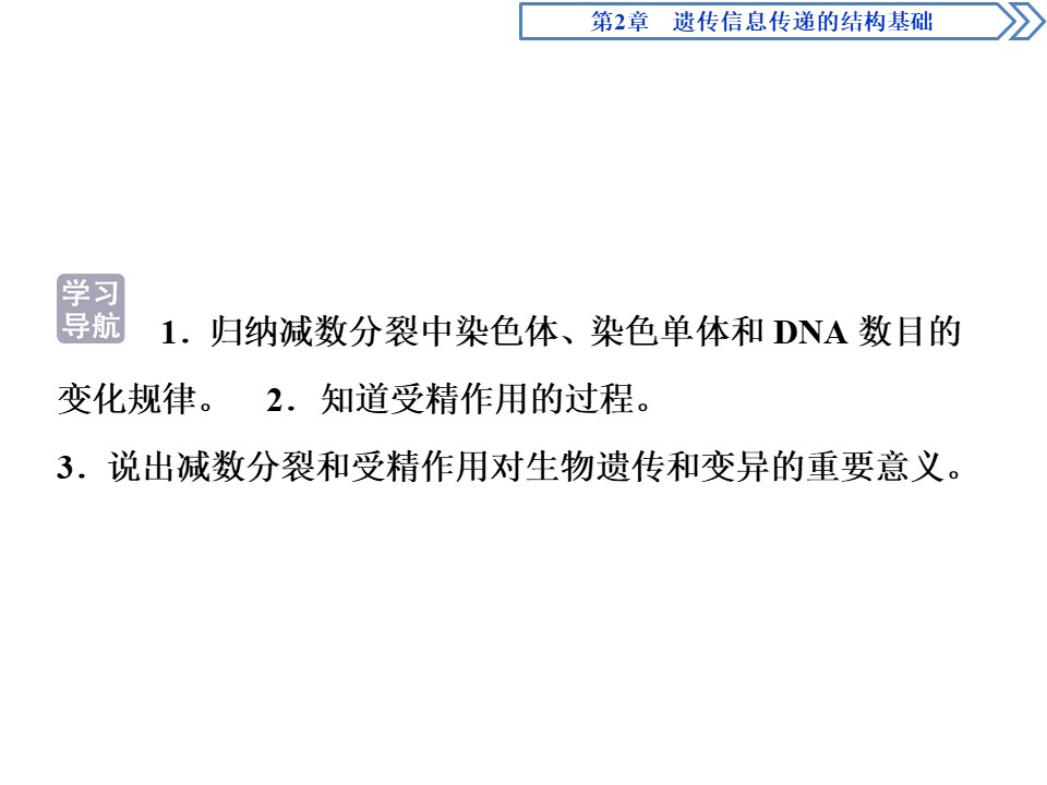 2019-2020学年北师大版必修2 第2章 第1节第3课时 染色体在减数分裂中的行为(三) 课件（34张）第2页