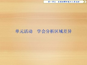 2019-2020学年 鲁教版必修3 ：第一单元 单元活动　学会分析区域差异 课件（28张）