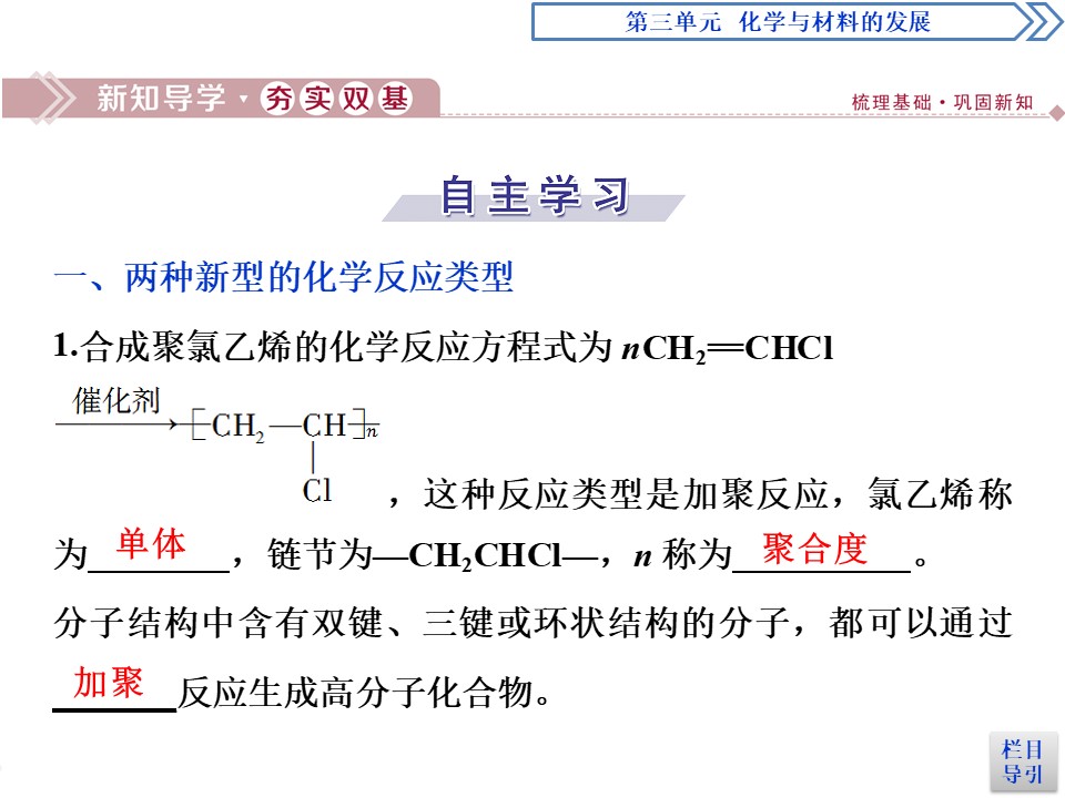 2019-2020人教版选修2 第3单元课题3　高分子化合物与材料课件（41张）第3页