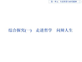 2019-2020学年高中政治人教A版必修4课件：第一单元 综合探究（一）　走进哲学 问辩人生 课件（21张）