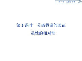 2019-2020学年 浙科版 必修2 分离假设的验证显性的相对性  课件  （45张）
