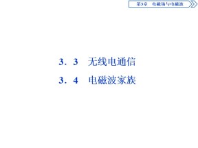 2019-2020学年沪科版选修3-4 3.3　无线电通信   3.4　电磁波家族 课件（28张）
