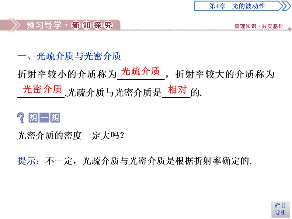2019-2020学年沪科版选修3-4 4.6　全反射与光导纤维   4.7　激光 课件（30张）第3页