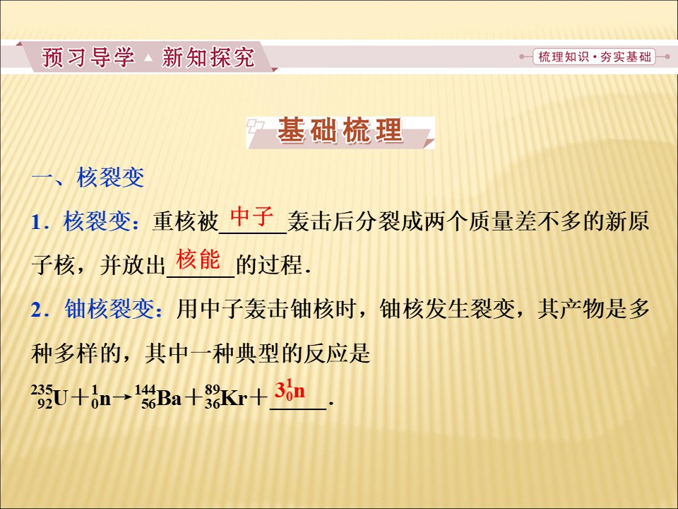 2019-2020学年鲁科版选修3-5 4.2核裂变4.3核聚变 课件（48张）第3页