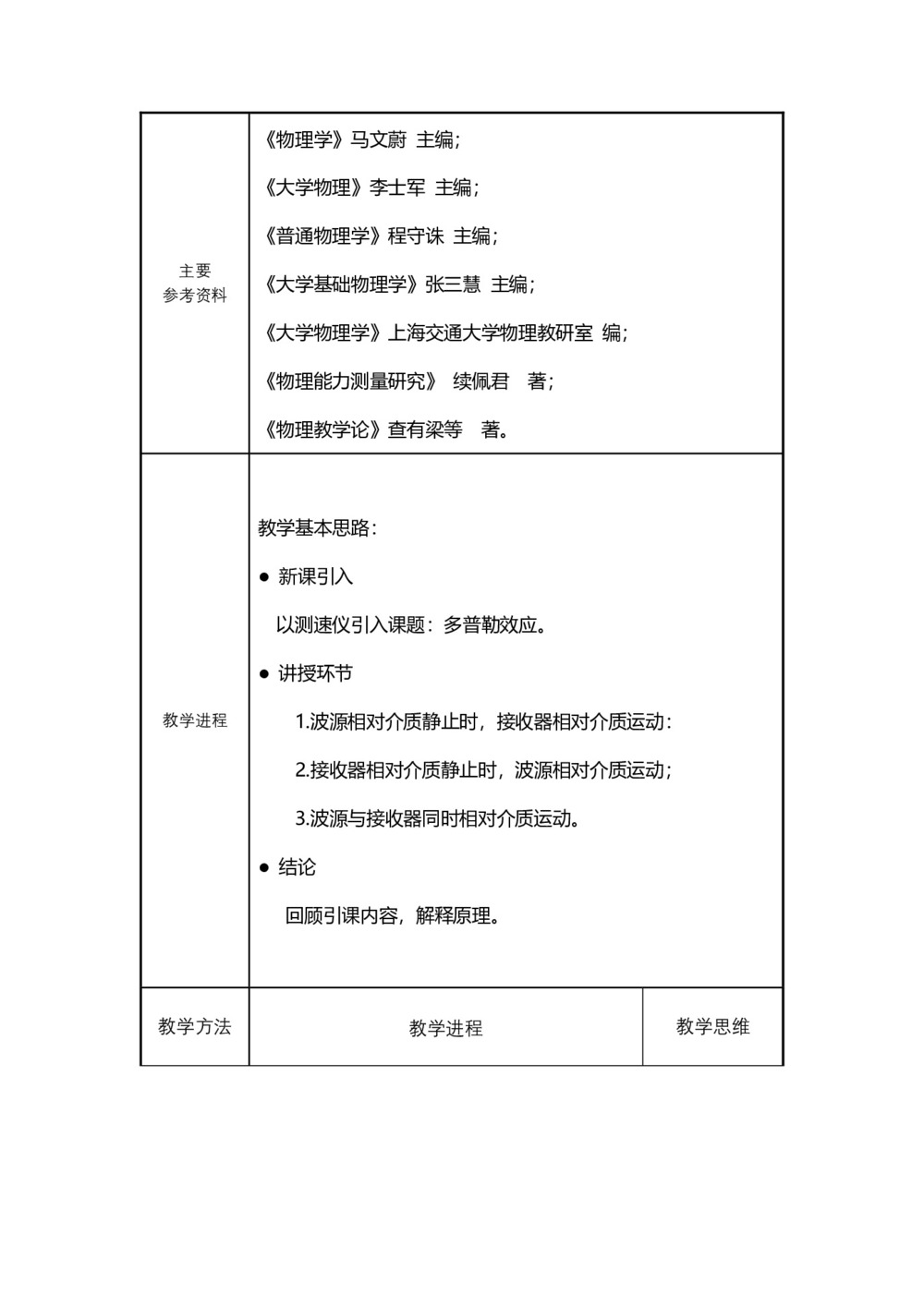 2019-2020学年度教科版选修3-4 2.6多普勒效应 教案(2)第2页