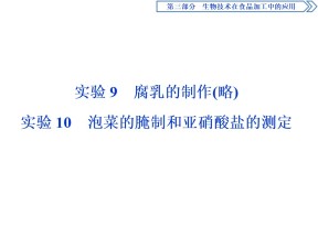 2019-2020学年 浙科版 选修1 泡菜的腌制和亚硝酸盐的测定 课件  （33张）