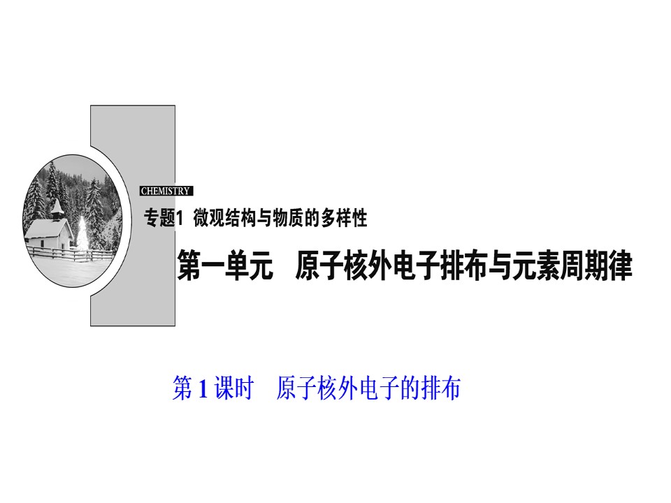 2019-2020学年苏教版必修2 专题1第一单元 原子核外电子排布与元素周期律（第1课时） 课件（30张）第1页