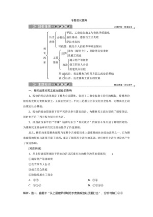 2019-2020学年人民版选修一 专题一   梭伦改革 优化提升  学案