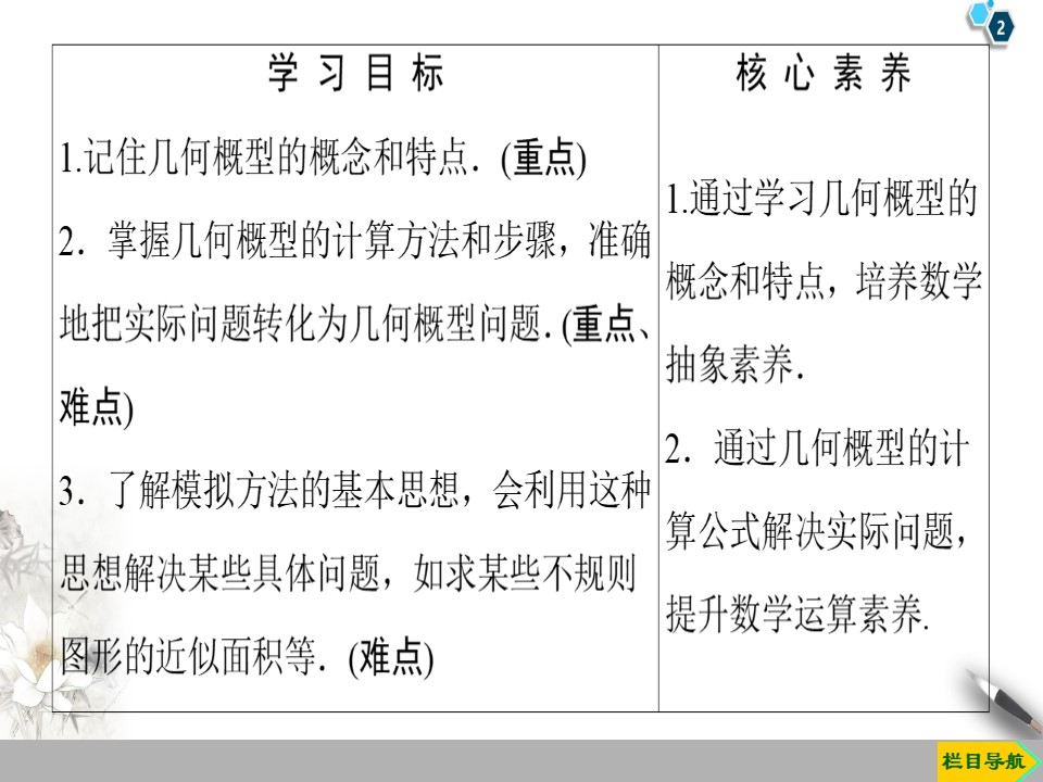 2019-2020学年北师大版必修3 3.3　模拟方法——概率的应用 课件（41张）第2页