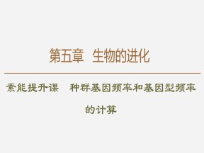 2019-2020学年 苏教版 必修2 素能提升课 种群基因频率和基因型频率的计算  课件  （37张）