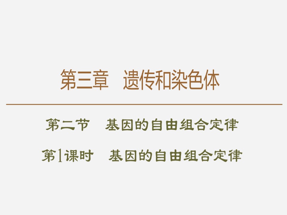 2019-2020学年 苏教版 必修2 基因的自由组合定律  课件  （74张）第1页