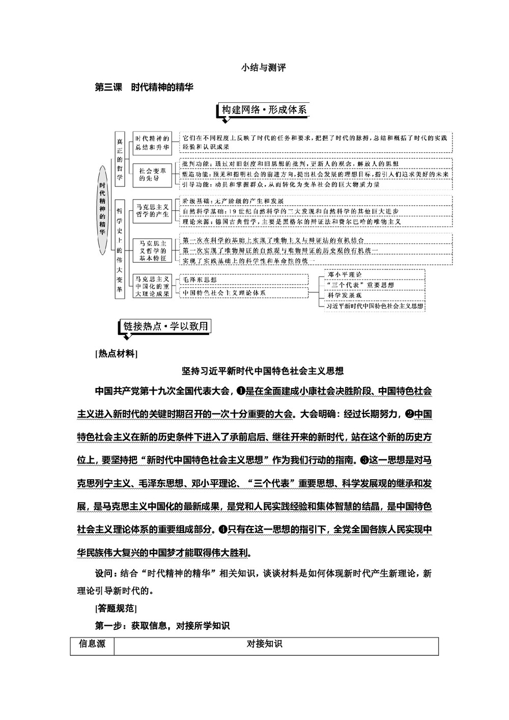 2019-2020学年人教A版高中政治人教版必修四讲义：第一单元+第三课+小结与测评+Word版含答案第1页