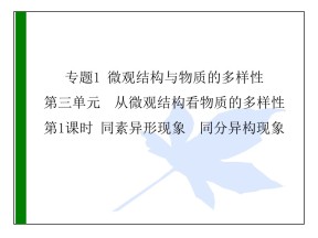 2019-2020学年苏教版必修2 1.3.1 同素异形现象 同分异构现象 课件（16张）