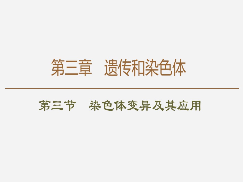 2019-2020学年 苏教版 必修2 染色体变异及其应用  课件  （81张）第1页