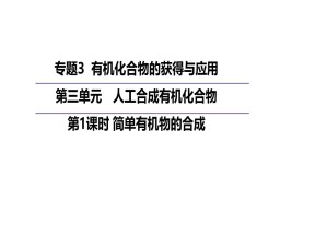 2019-2020学年苏教版必修2  3.3.1  简单有机物的合成 课件（15张）