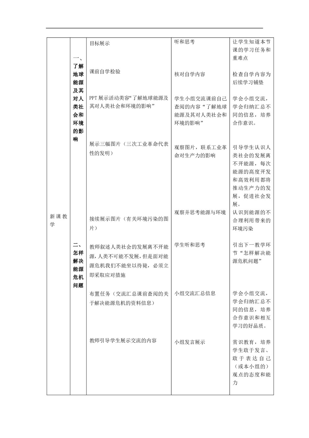 2019-2020学年度人教版选修3-3 10.6能源和可持续发展 教案(3)第3页
