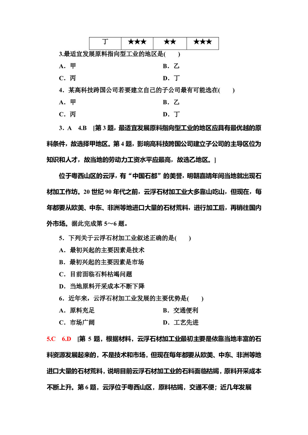 2019-2020同步中图版地理必修二新突破课时分层作业9　工业区位因素 Word版含解析第2页